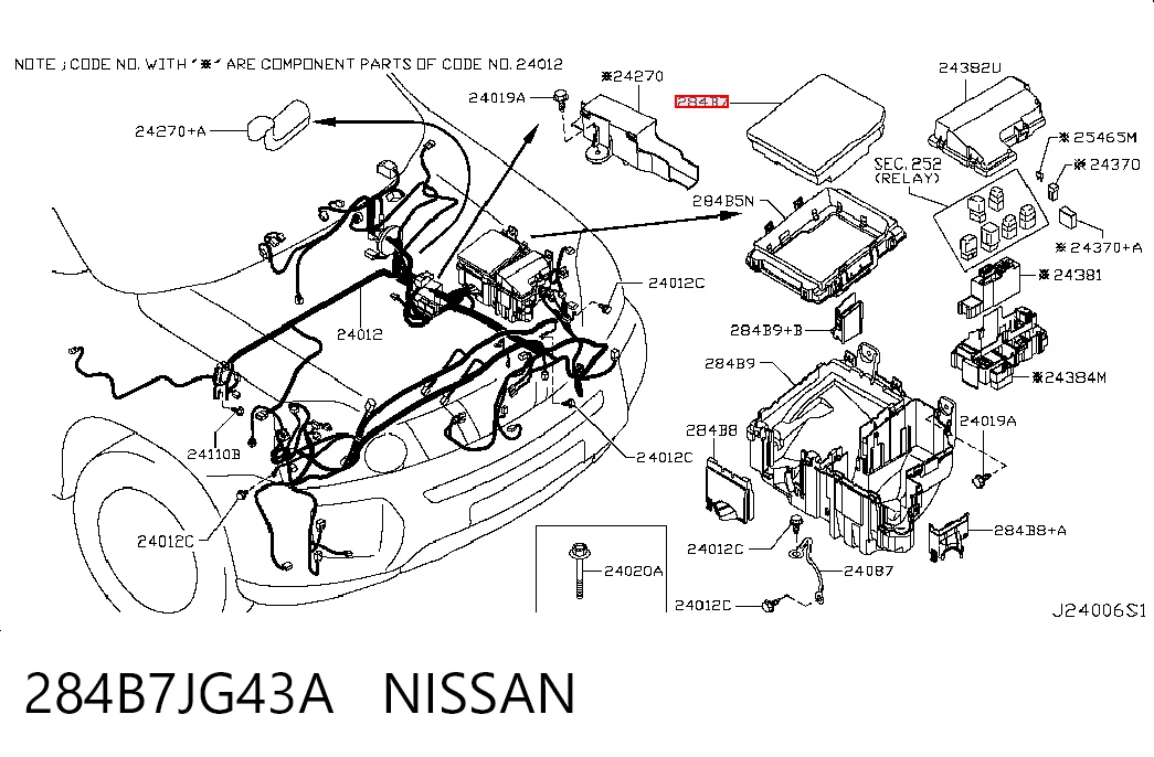 284B7JG43A Nissan/Infiniti