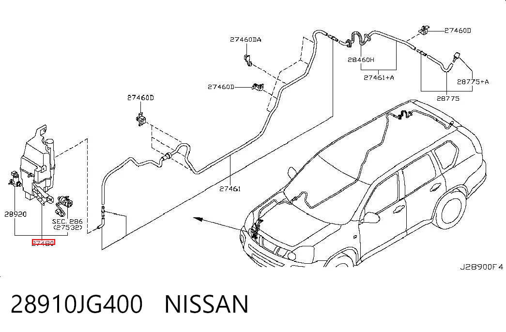 Tanque de fluido para lavador de vidro Nissan X-Trail  T31 ao melhor preço