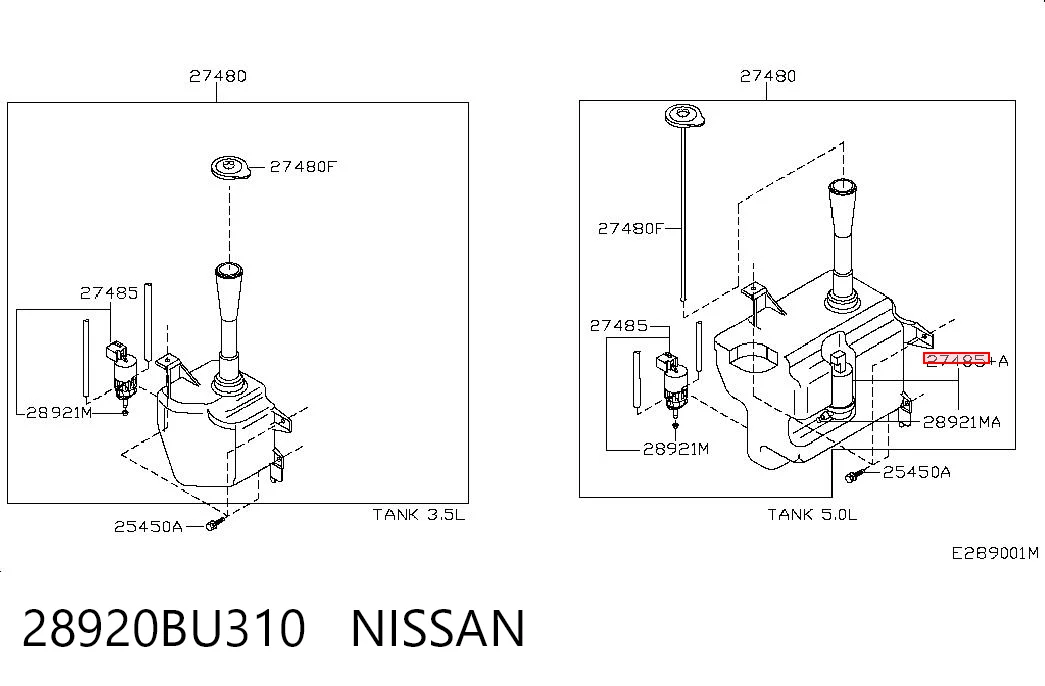 28920BU310 Nissan/Infiniti
