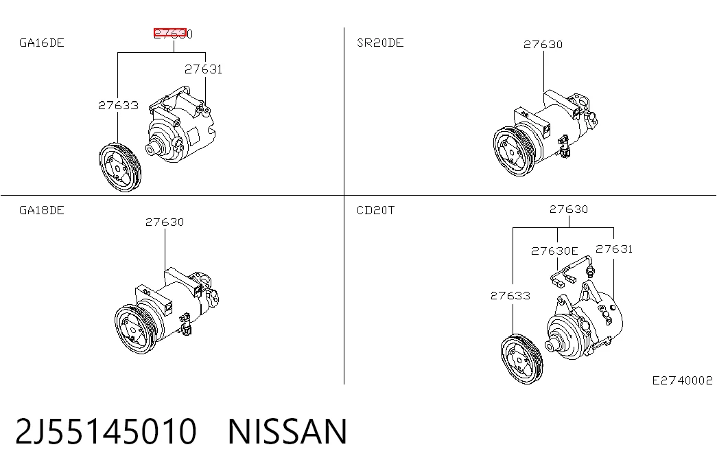Compressor de aparelho de ar condicionado Nissan Primera preço, a partir de 41,11 USD