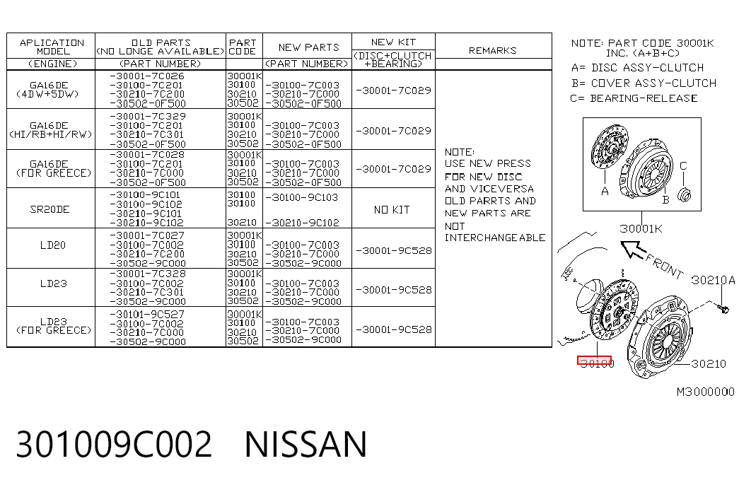 Disco de embraiagem Nissan Vanette Cargo C23