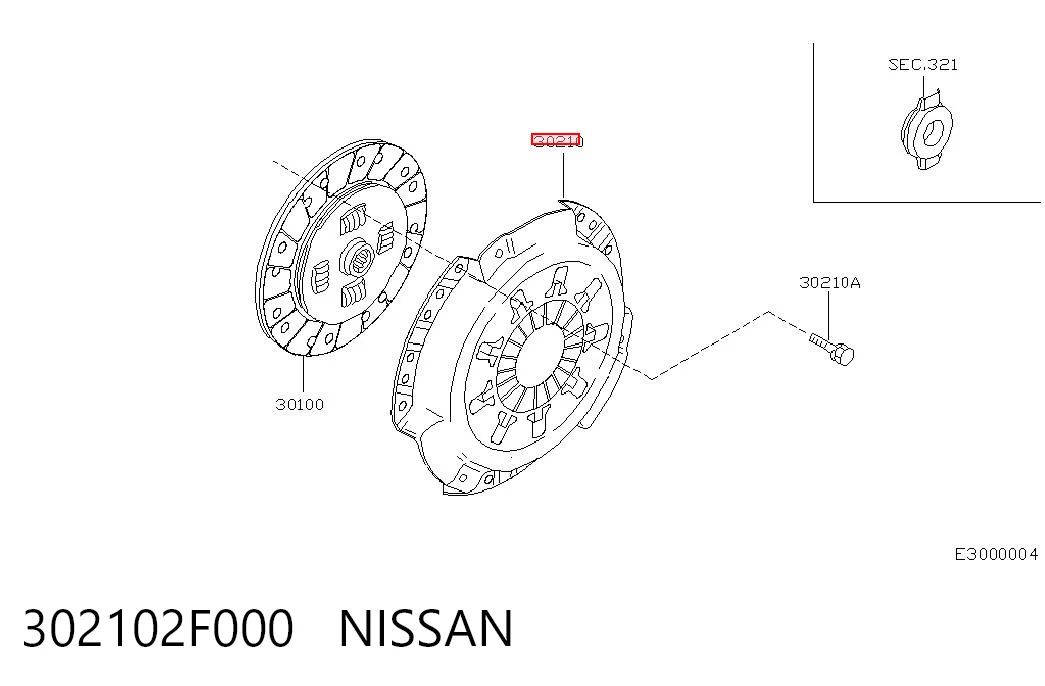 Cesta de embraiagem para Nissan Primera  P10