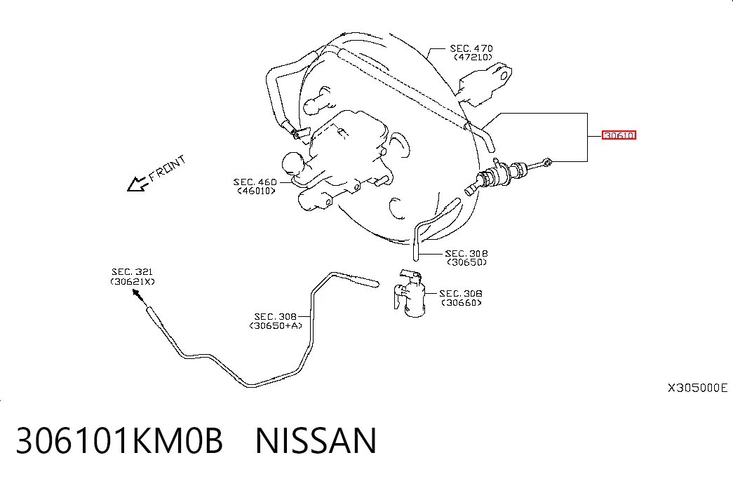Cilindro mestre de embraiagem para Nissan Tiida  C11X