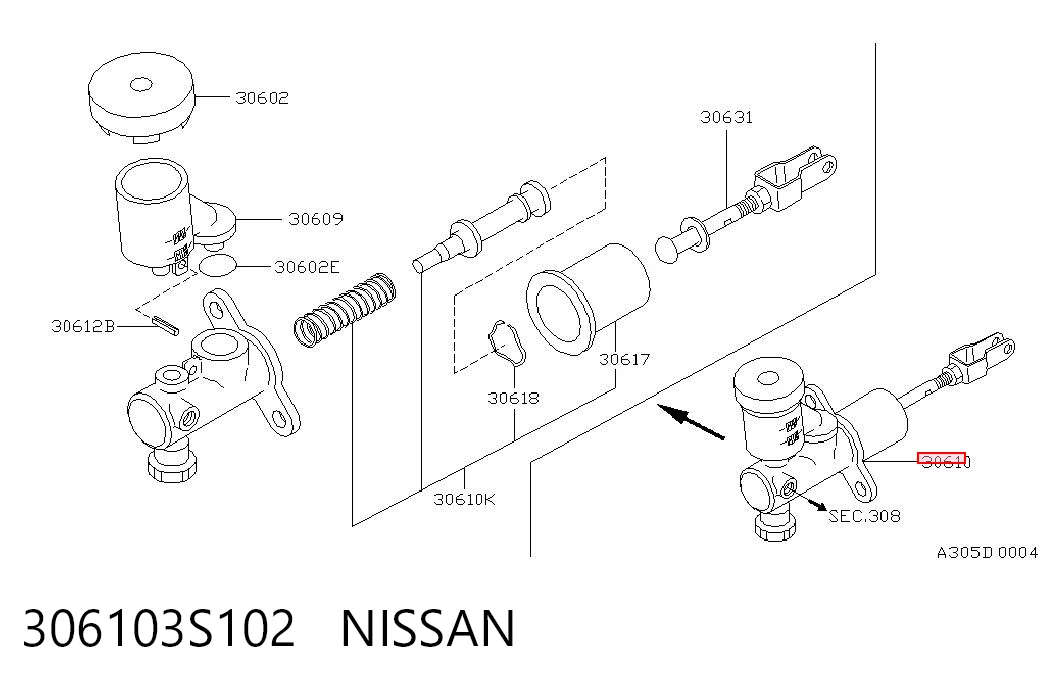 Compre Cilindro mestre de embraiagem Nissan Pathfinder 