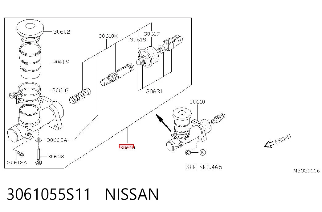  Cilindro mestre de embraiagem Nissan Terrano II SUV (R20) (1993 - 2006) II