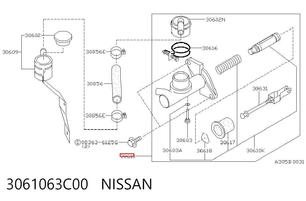 Compre Cilindro mestre de embraiagem Nissan Sunny 2