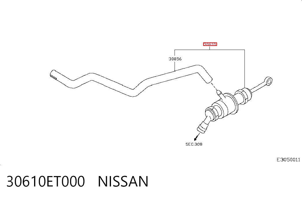 Cilindro mestre de embraiagem para Nissan X-Trail  T31