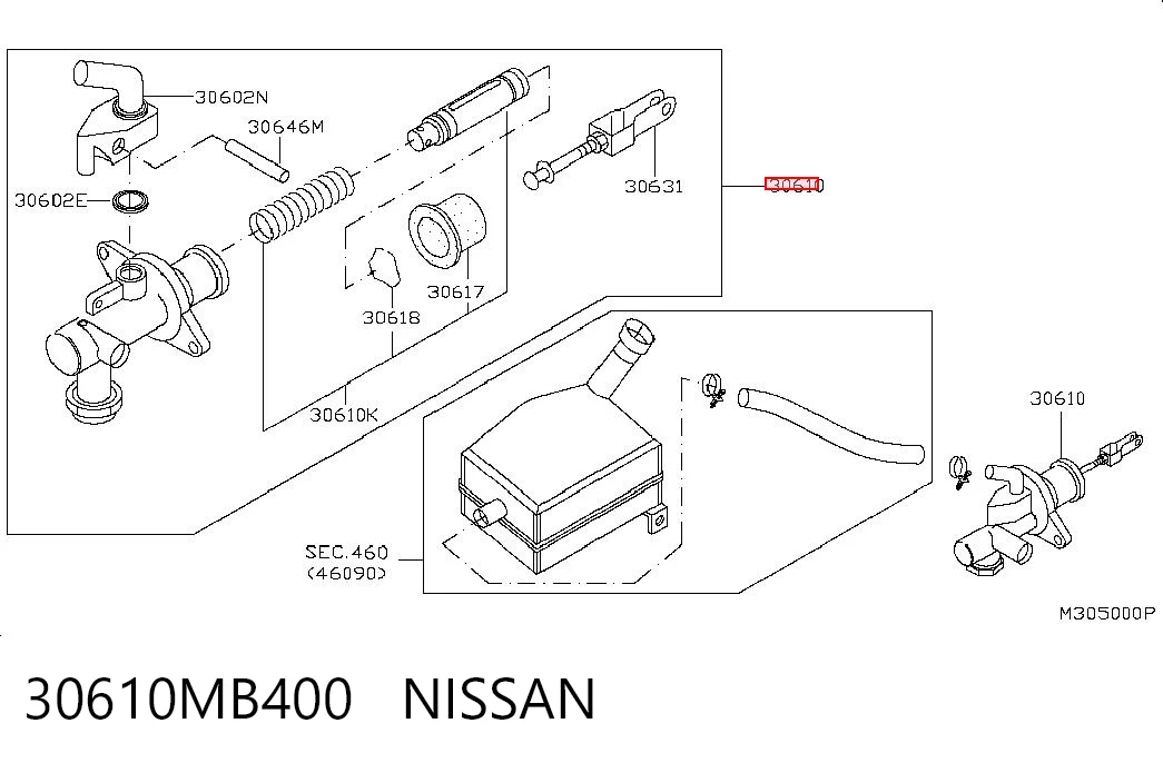 Cilindro mestre de embraiagem 5001870671 Renault (RVI)