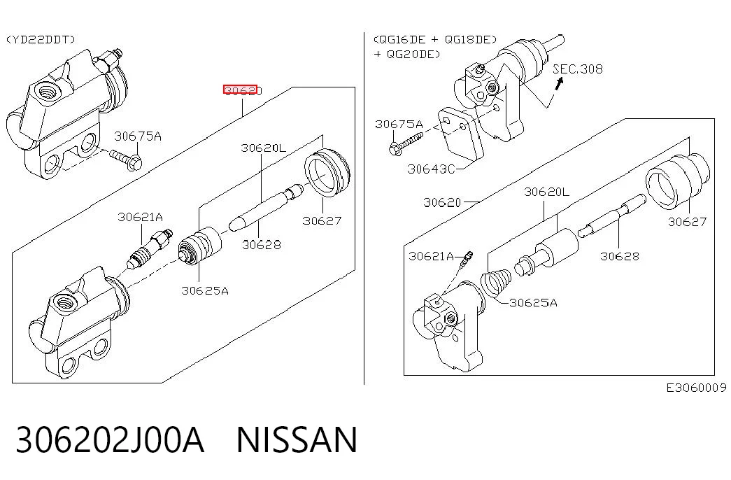  Cilindro de trabalho de embraiagem Nissan Primera sedan (P11) (1996 - 2002) 
