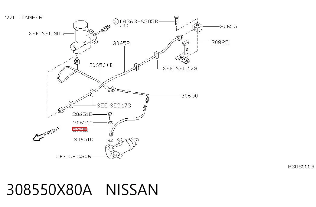 Mangueira de embraiagem para Nissan Terrano II R20