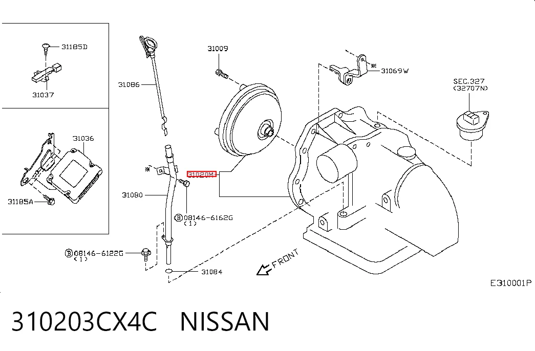 Caixa Automática de Mudança montada para Nissan Tiida  C11X