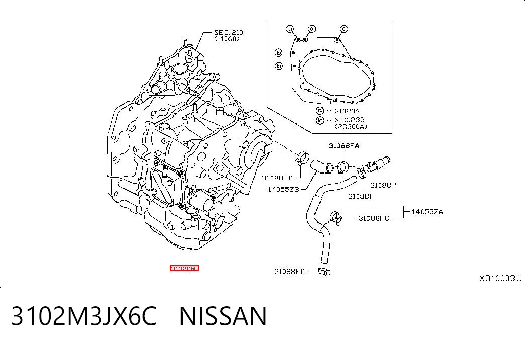 3102M3JX6C Nissan/Infiniti