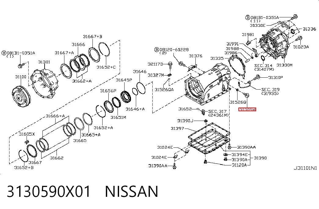 3130590X01 Nissan/Infiniti