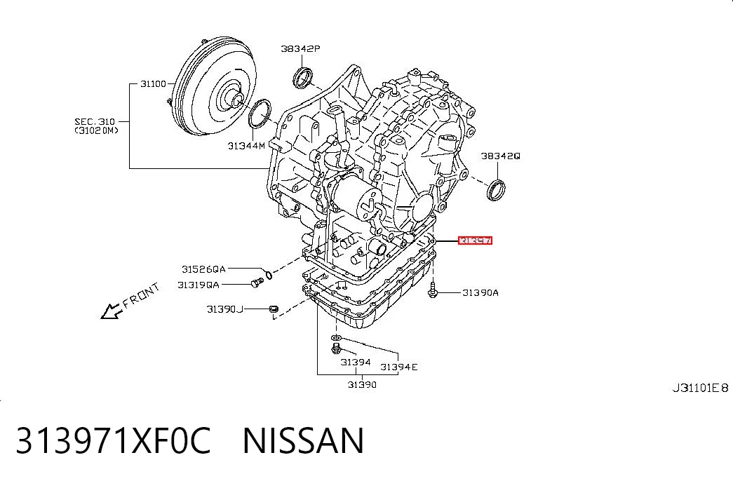 313971XF0C Nissan/Infiniti Vedante de bomba de óleo da Caixa Automática de Mudança