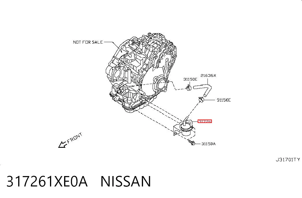 317261XE0A Nissan/Infiniti Filtro da Caixa Automática de Mudança