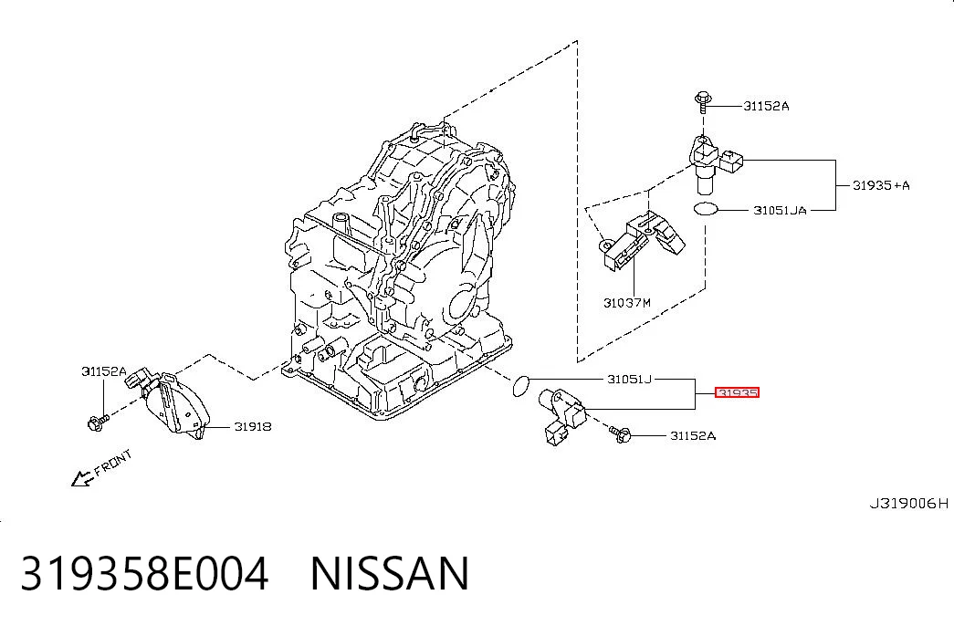 319358E004 Nissan/Infiniti Sensor de velocidade