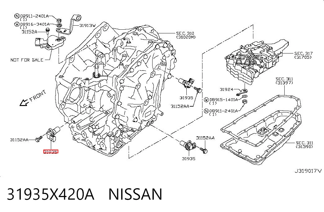 31935X420A Nissan/Infiniti Sensor de velocidade