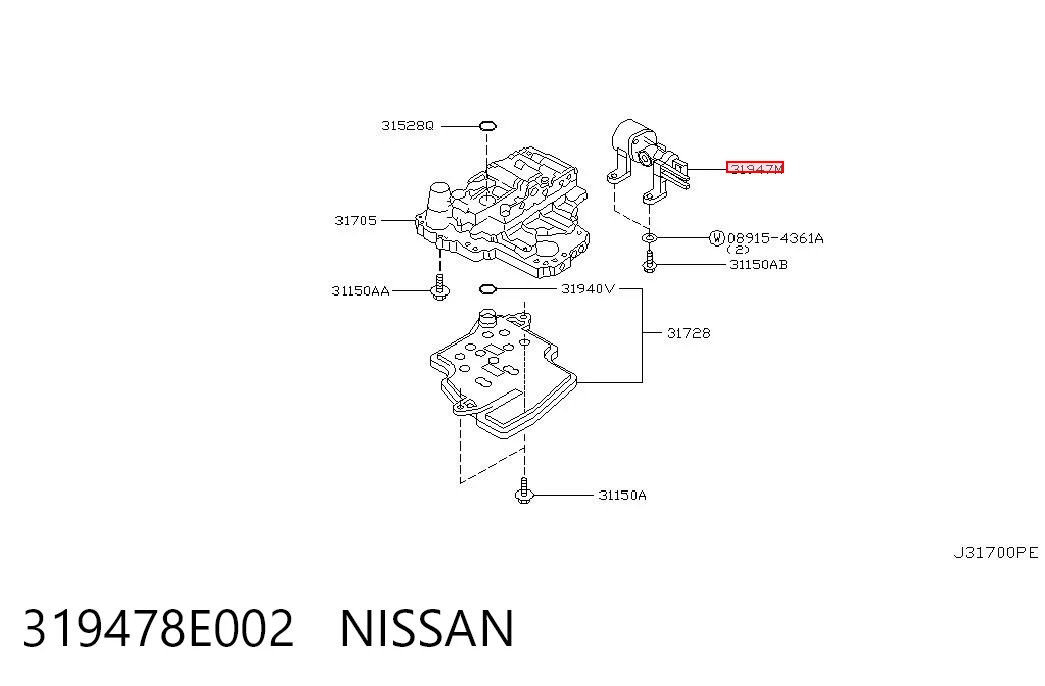 319478E002 Nissan/Infiniti Servomotor de controlo da Caixa Automática de Mudança (motor de passo)