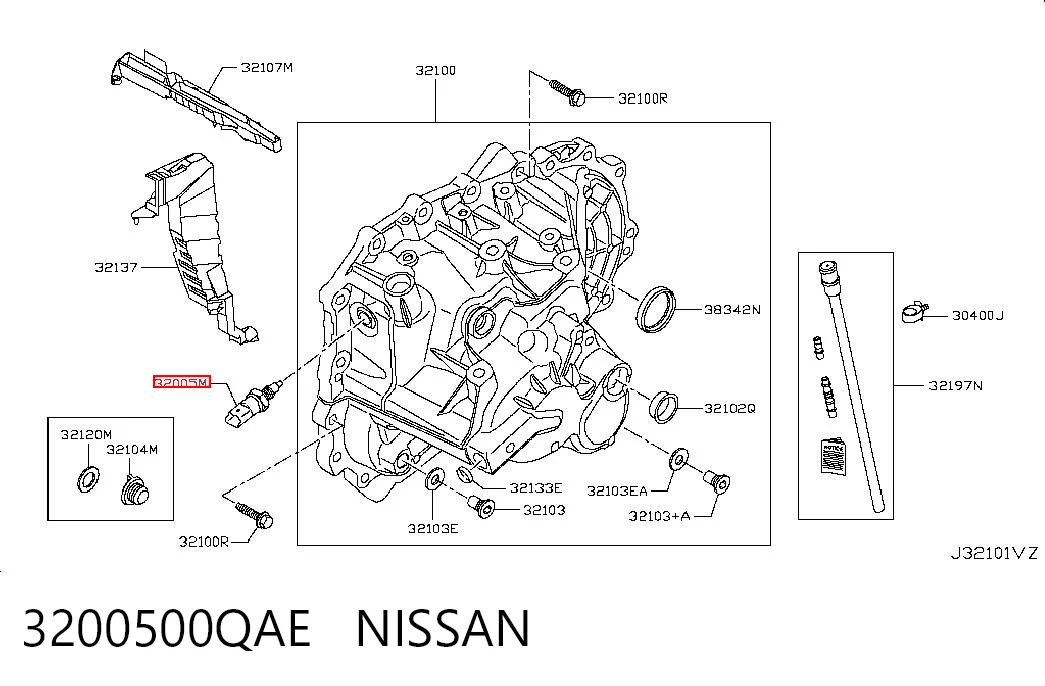 3200500QAE Nissan/Infiniti Sensor de ativação das luzes de marcha à ré