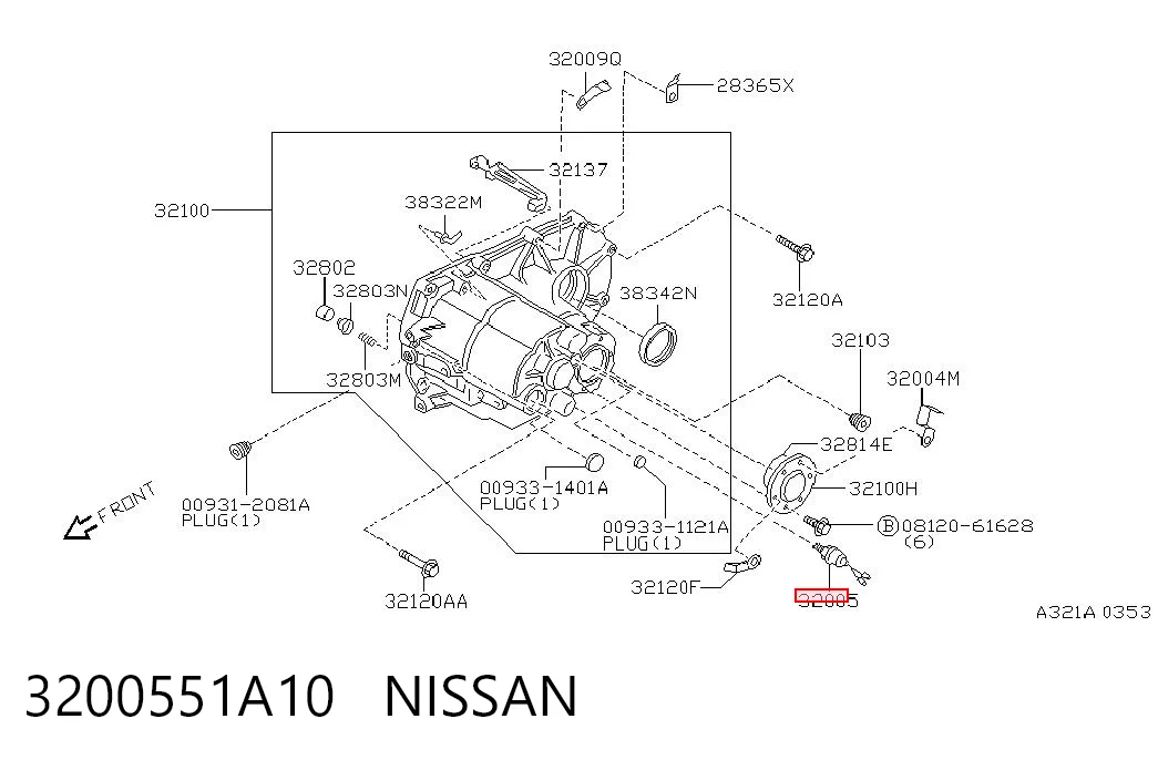 Sensor de ativação das luzes de marcha à ré Nissan Sunny III N14