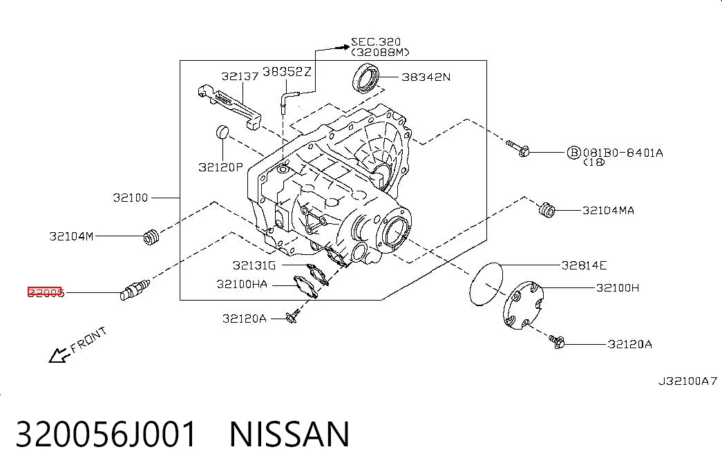 320056J001 Nissan/Infiniti Sensor de ativação das luzes de marcha à ré