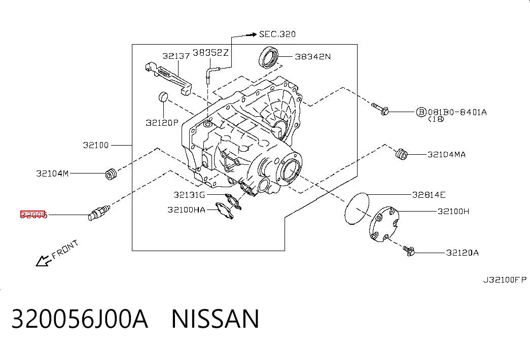 320056J00A Nissan/Infiniti Sensor de ativação das luzes de marcha à ré