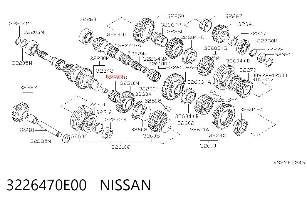 Rolamento da Caixa de Mudança para Nissan Primera  P11