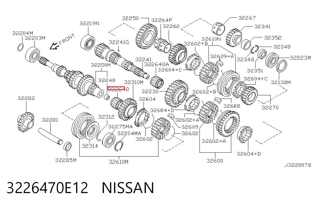  Rolamento da Caixa de Mudança Nissan Primera sedan (P11) (1996 - 2002) 