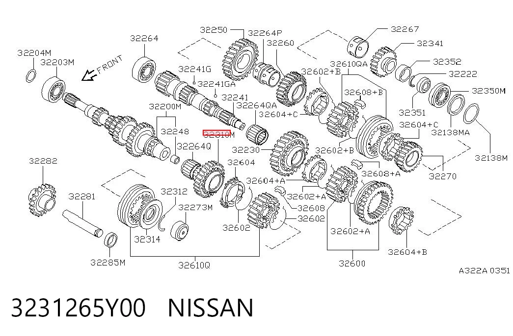 Roda dentada motriz de 5ª velocidade Nissan Sunny preço, a partir de 422,46 USD