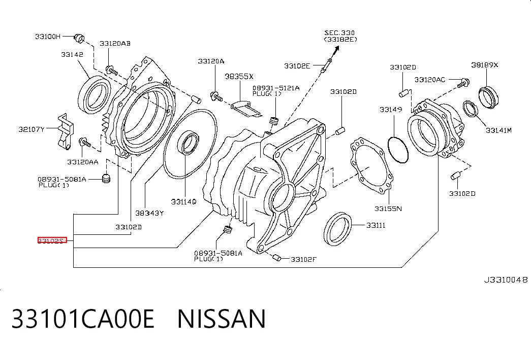 33101CA00E Nissan/Infiniti
