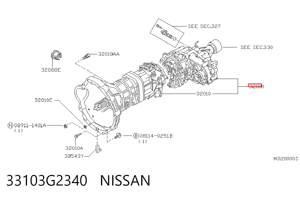 Caixa de Mudança montada (caixa mecânica de velocidades) para Nissan Terrano II R20