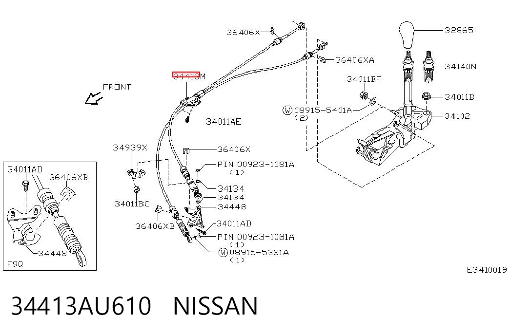 Cabo de mudança duplo Nissan Primera  WP12 ao melhor preço