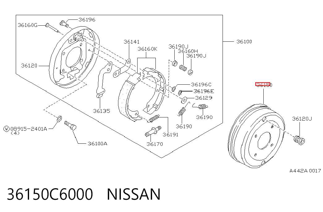 Tambor do freio traseiro Nissan Patrol  Y61 ao melhor preço