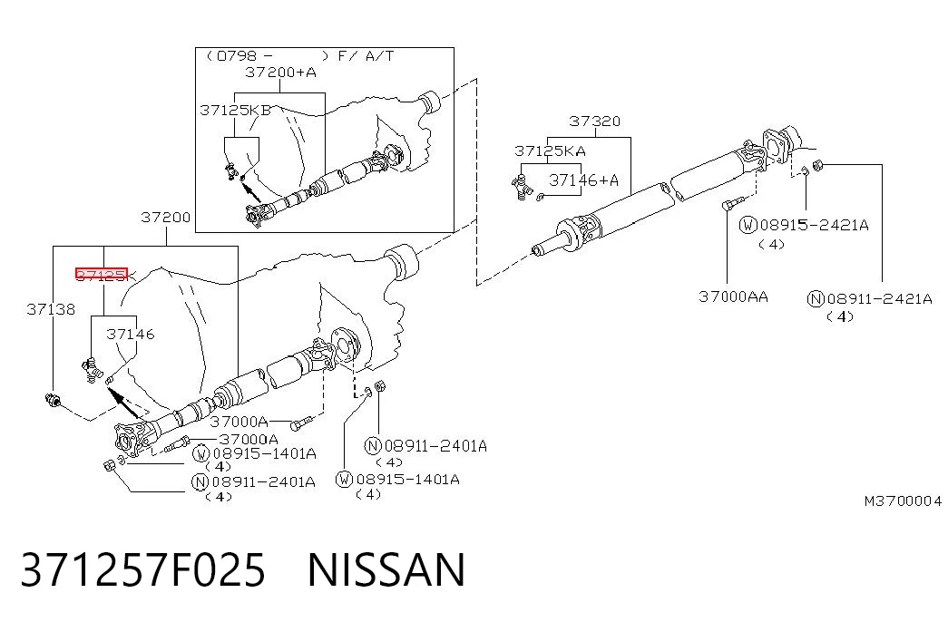  Cruzeta da junta universal traseira Nissan Terrano II SUV (R20) (1993 - 2006) II