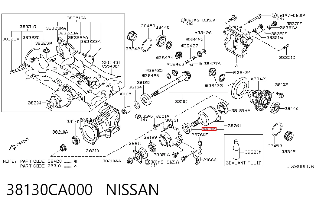 38130CA000 Nissan/Infiniti