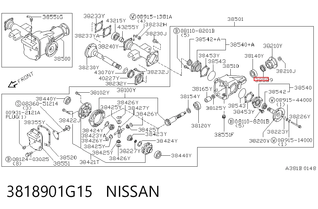 3818901G15 Nissan/Infiniti