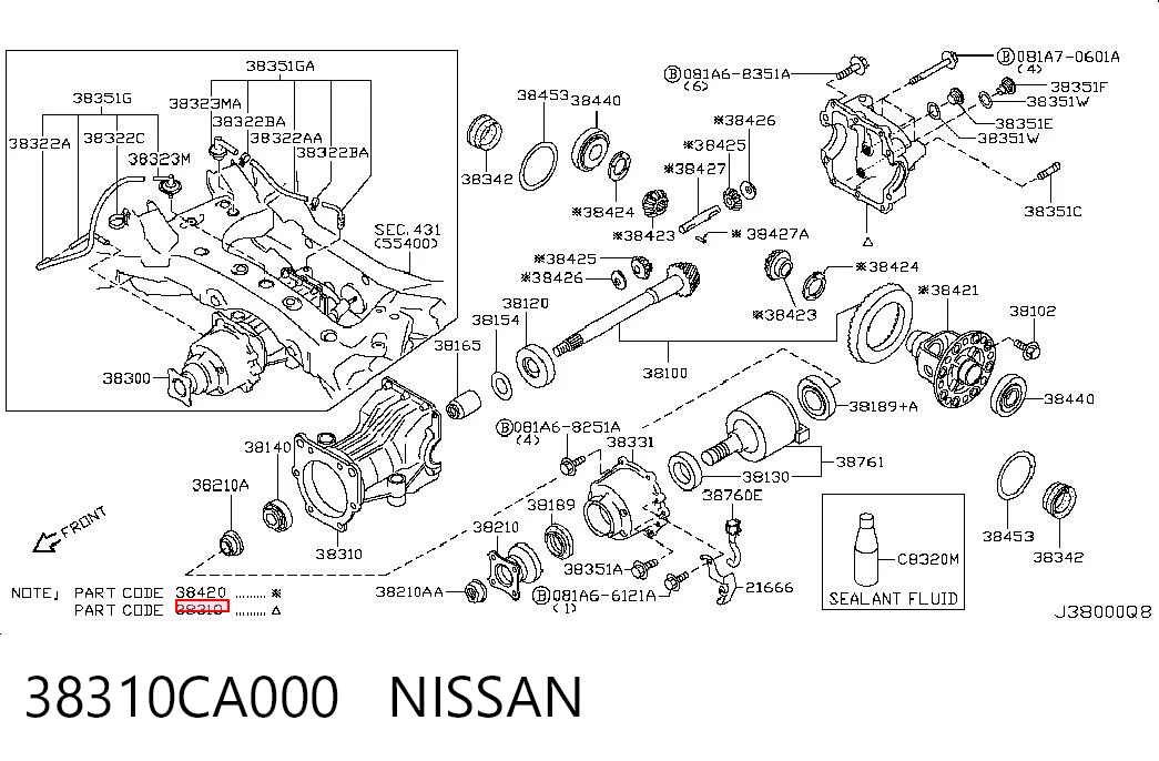 38310CA000 Nissan/Infiniti