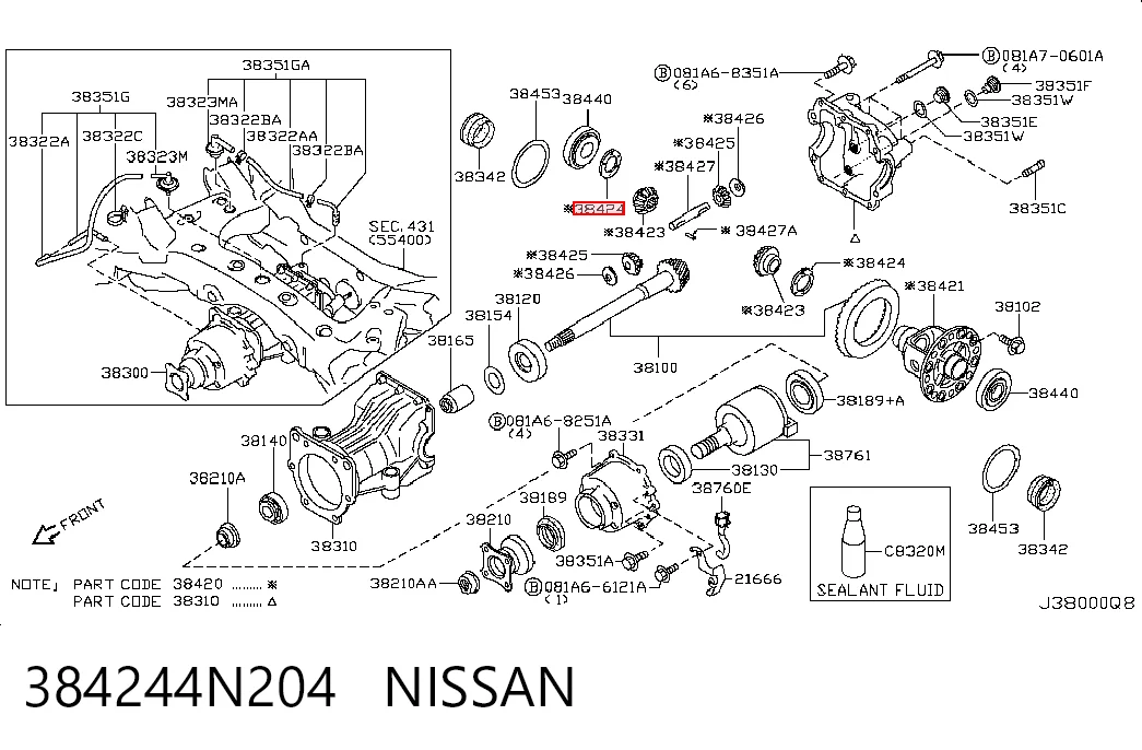 384244N204 Nissan/Infiniti
