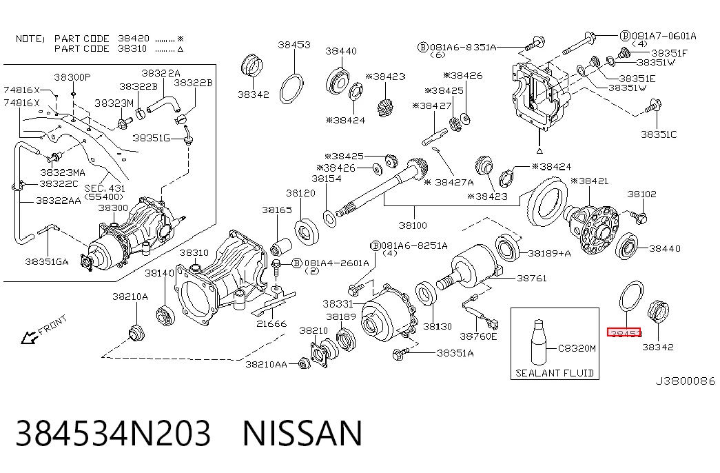 384534N203 Nissan/Infiniti