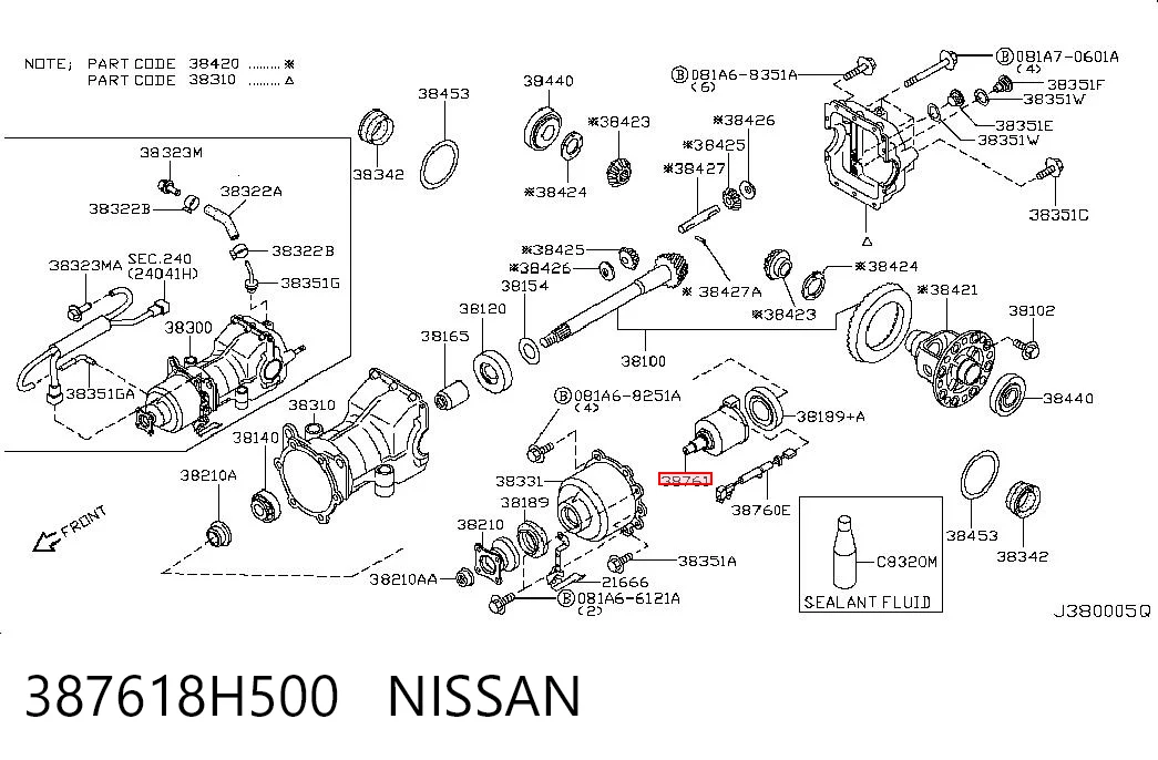 387618H500 Nissan/Infiniti