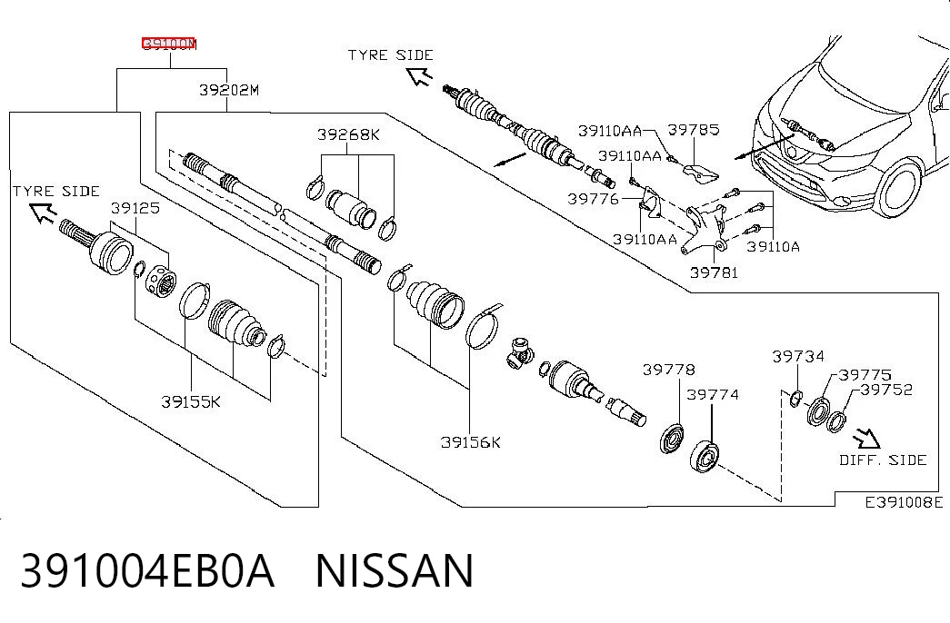 391004EB0A Nissan/Infiniti