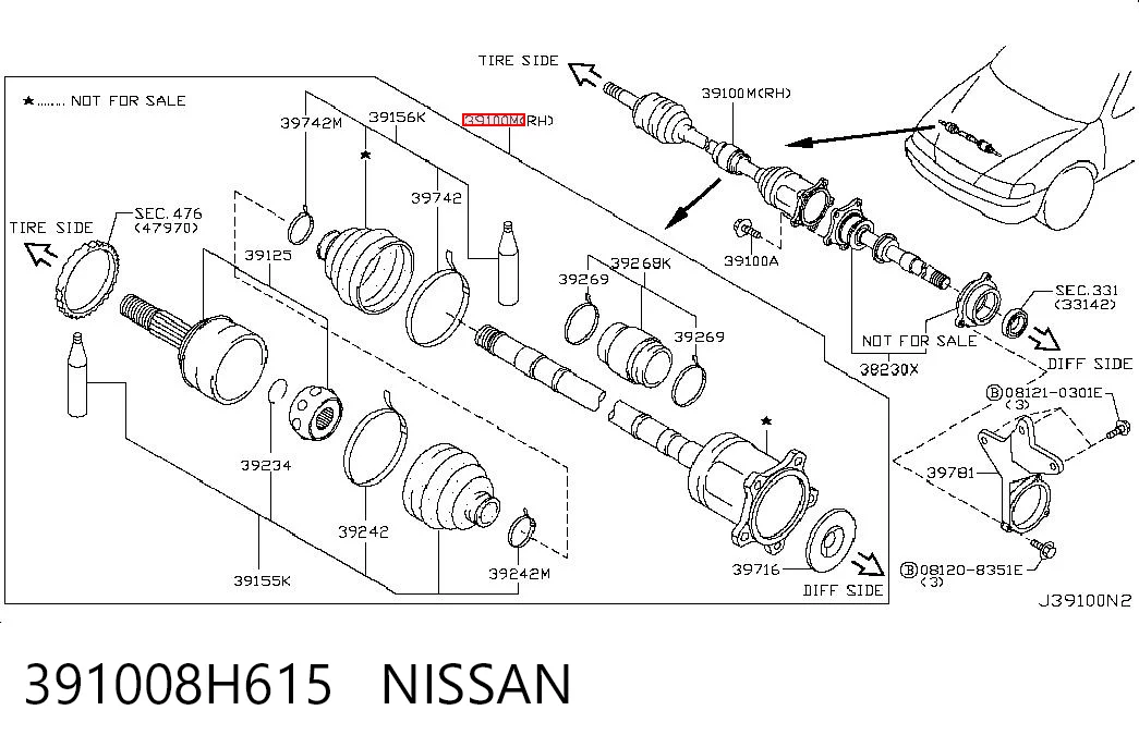 391008H615 Nissan/Infiniti