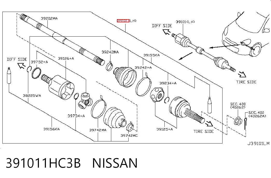 391011HC3B Nissan/Infiniti