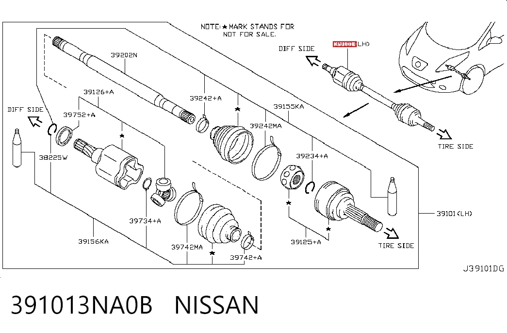 391013NA0B Nissan/Infiniti