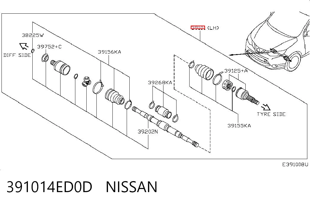391014ED0D Nissan/Infiniti