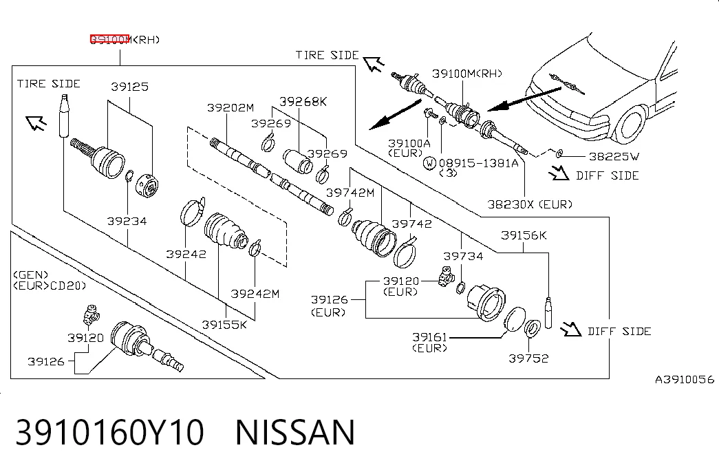  para Nissan Sunny II (B12)