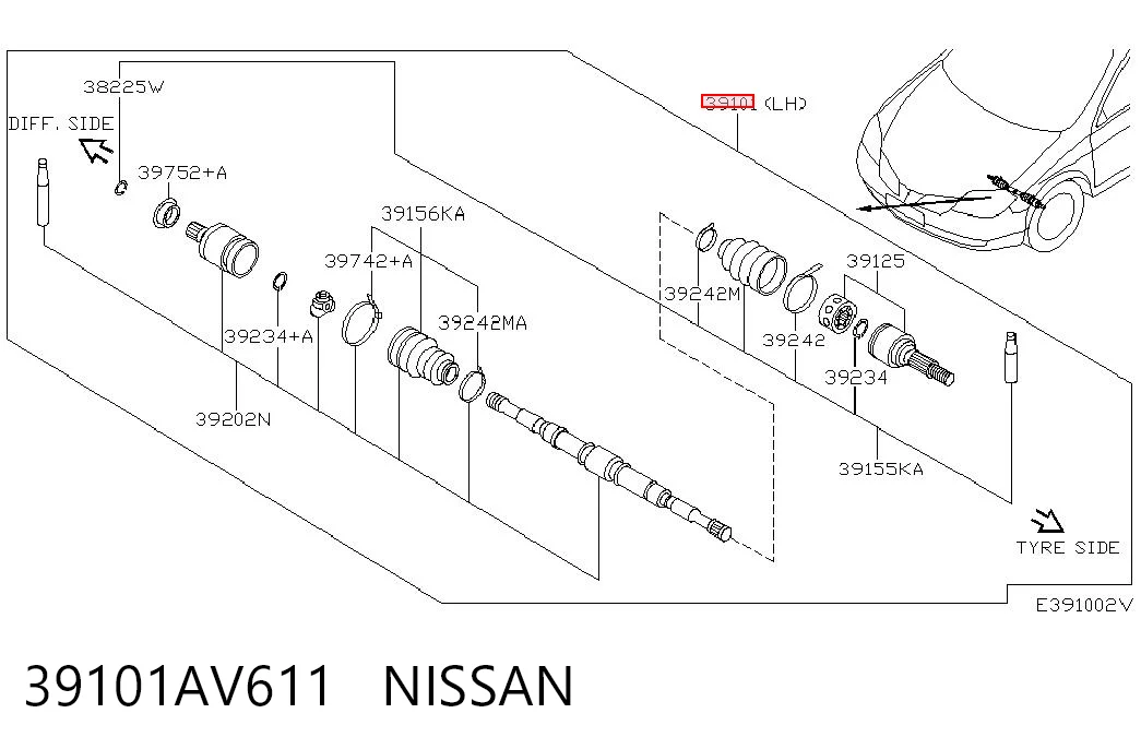 39101AV611 Nissan/Infiniti