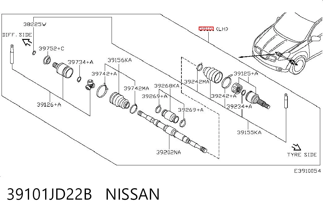 39101JD22B Nissan/Infiniti