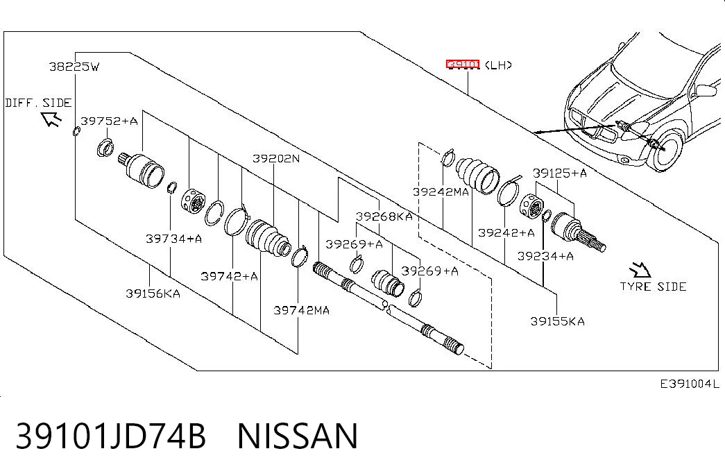 39101JD74B Nissan/Infiniti