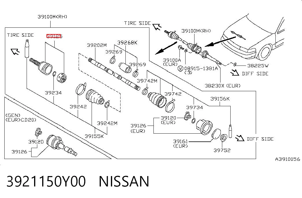 para Nissan Sunny III (N14)